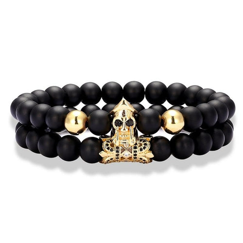 Roman Warrior Jewelry Scrub Stone Zircon Bracelet