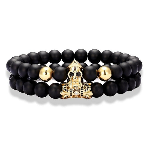 Roman Warrior Jewelry Scrub Stone Zircon Bracelet