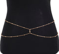 Clear Rhinestone Beaded Belly Chains For Women Gold Silver Color Metal