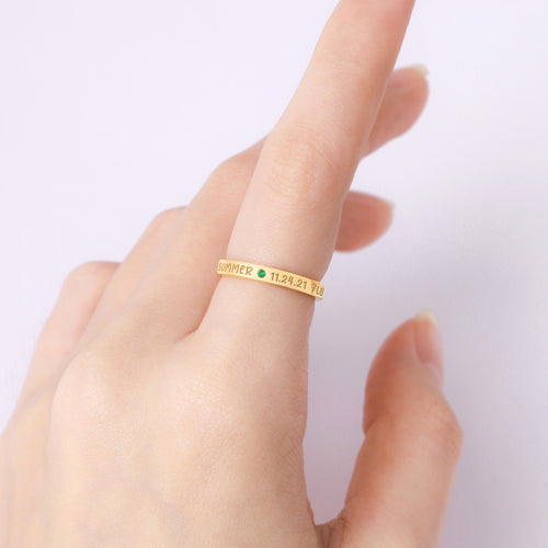 New Mom Ring, First Time Mother Gift, Baby Name Ring